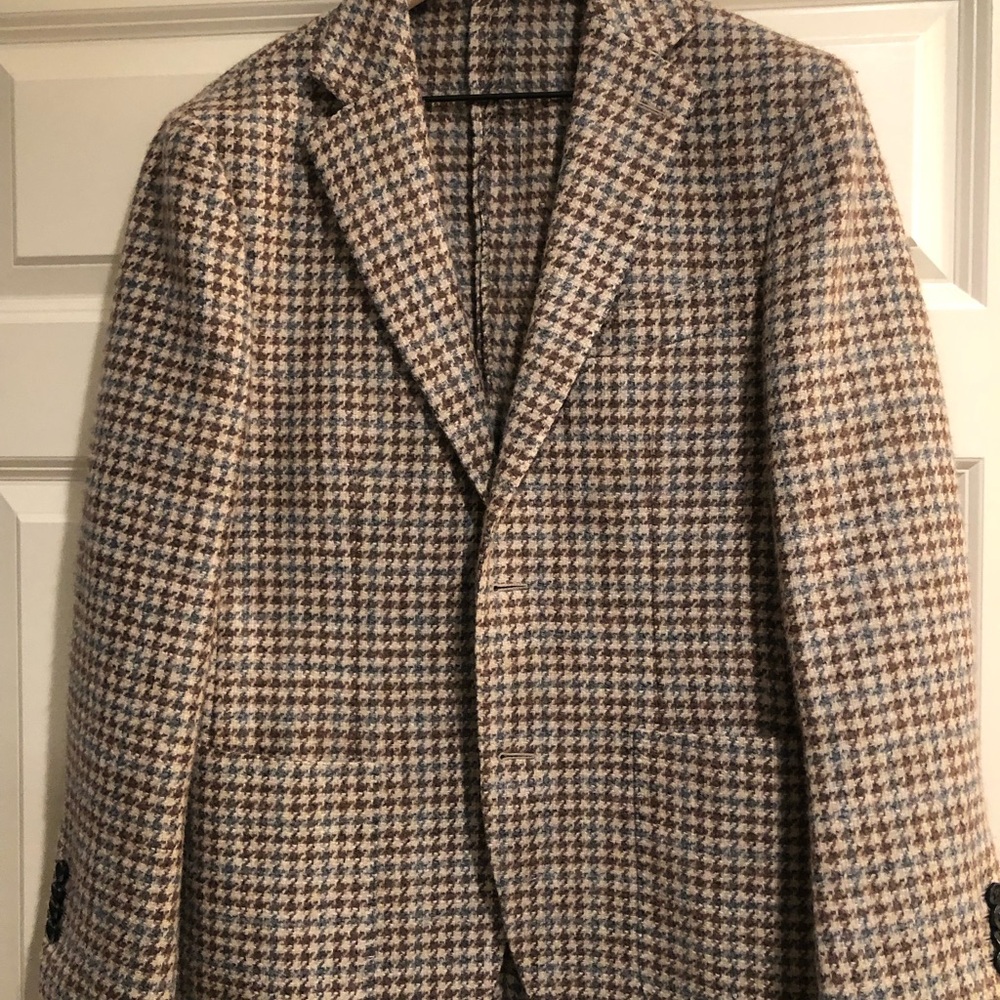 Beautiful Alpaca Men's Houndstooth Blazer - 38s